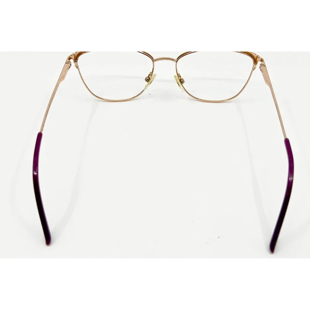 Superflex Eyeglasses Frames Purple Gold Titanium Cat Eye SF-1130T 54-16-140